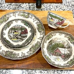 Johnson bros “Friendly Village” 5 piece set